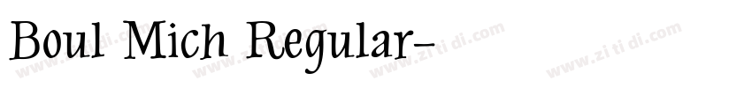 Boul Mich Regular字体转换